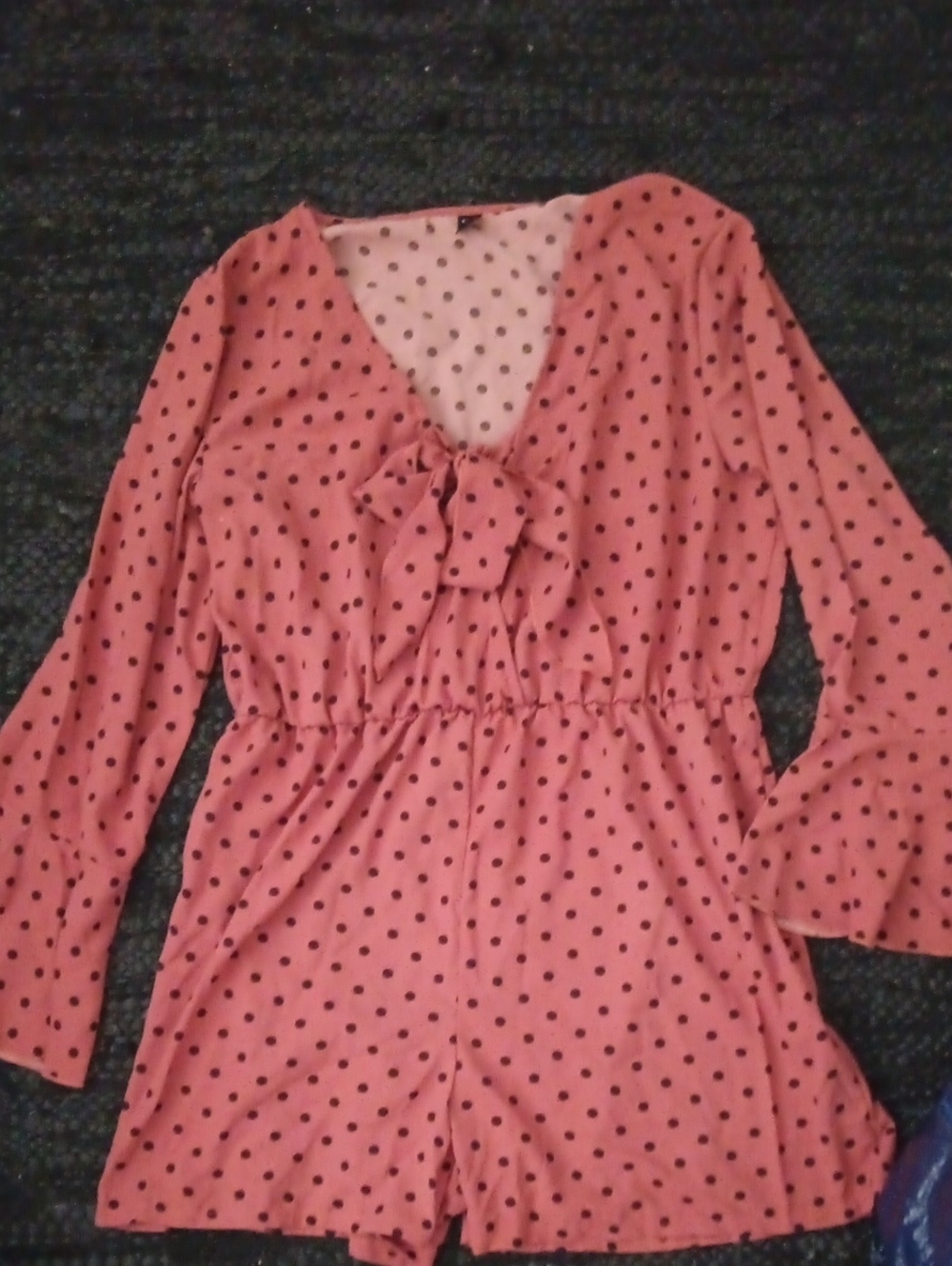 NWOT Salmon And Black Polka Dot Jumper Size 3 XL
